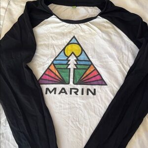 Marin Black and White organic cotton Long Sleeve Shirt